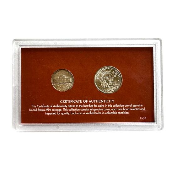 American Coin Treasures Jefferson Tribute Collection - Includes Rare 1928-1966 $2 Bill & Vintage Stamps